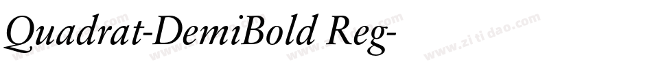 Quadrat-DemiBold Reg字体转换
